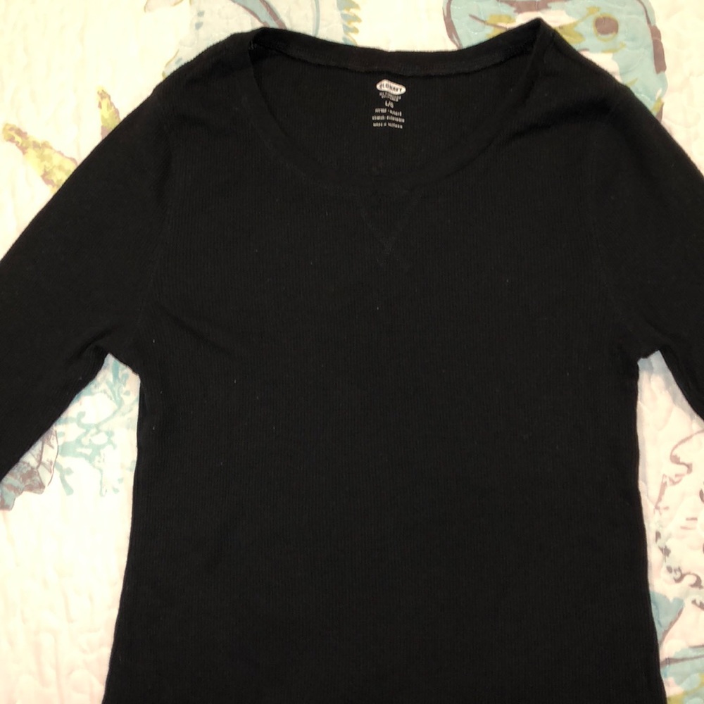 Old Navy Black Long Sleeve Thermal Large